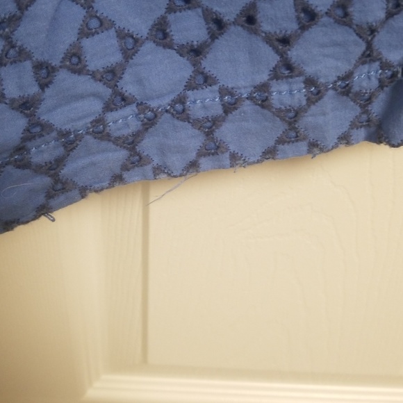 Blue Cut Out Loft Shorts - Picture 5 of 6